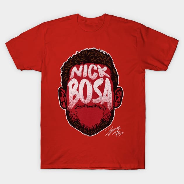 Nick Bosa San Francisco Player Silhouette T-Shirt by MASTER_SHAOLIN